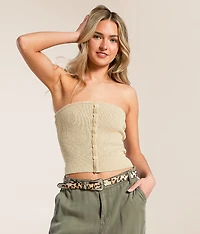 Textured Knit Tube Top