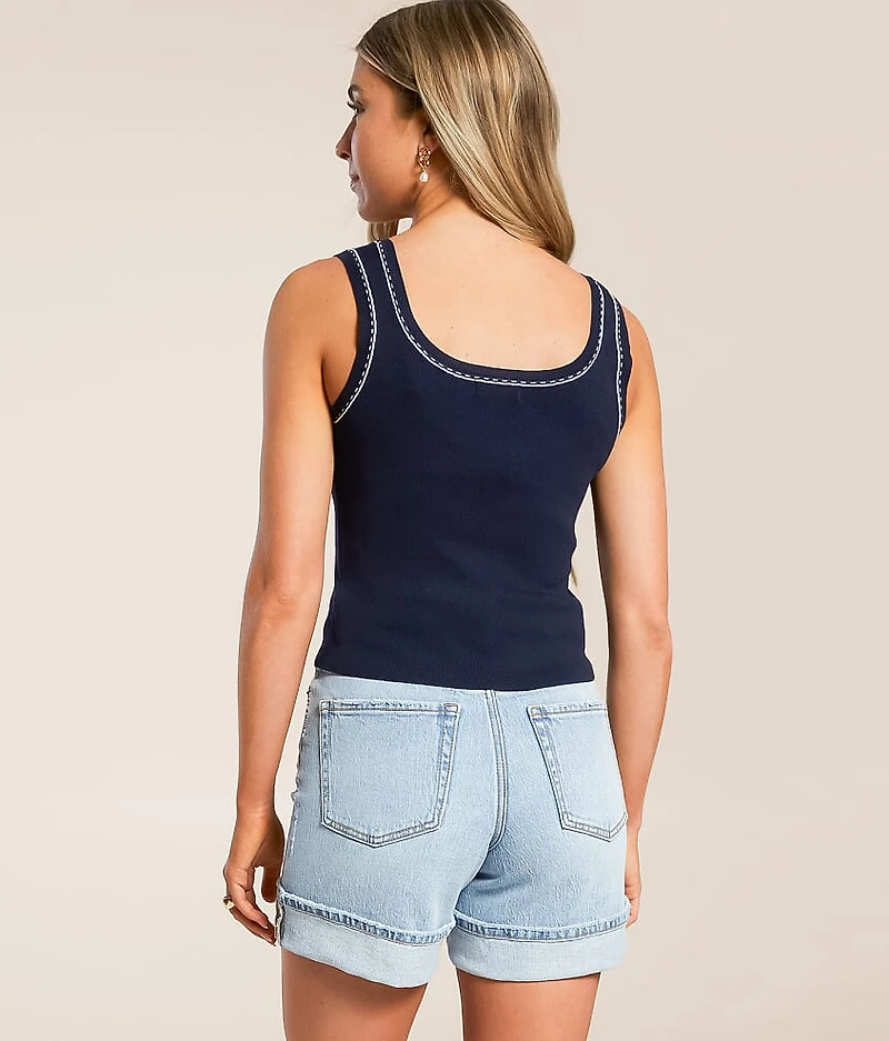 Contrast Stitch Tank Top