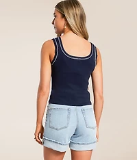 Contrast Stitch Tank Top