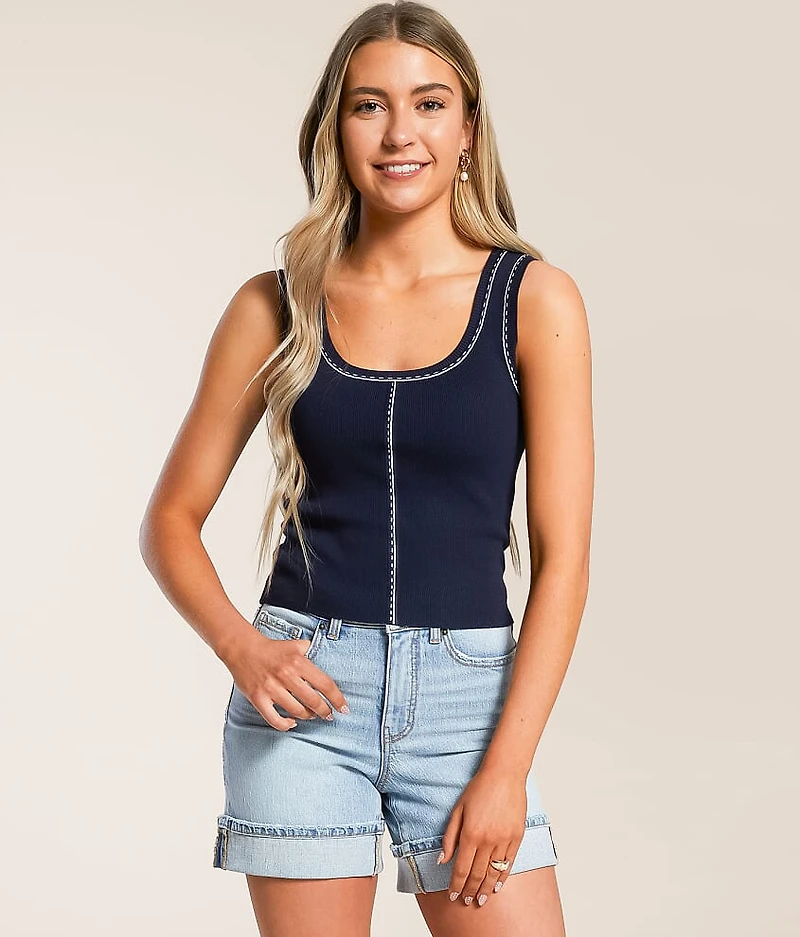Contrast Stitch Tank Top