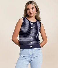 Striped Sweater Tank Top