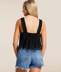 Lace Trim Tank Top