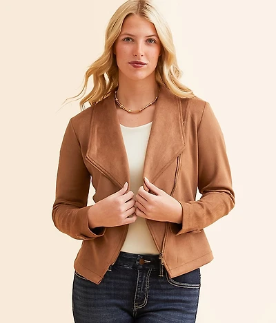Faux Suede Jacket