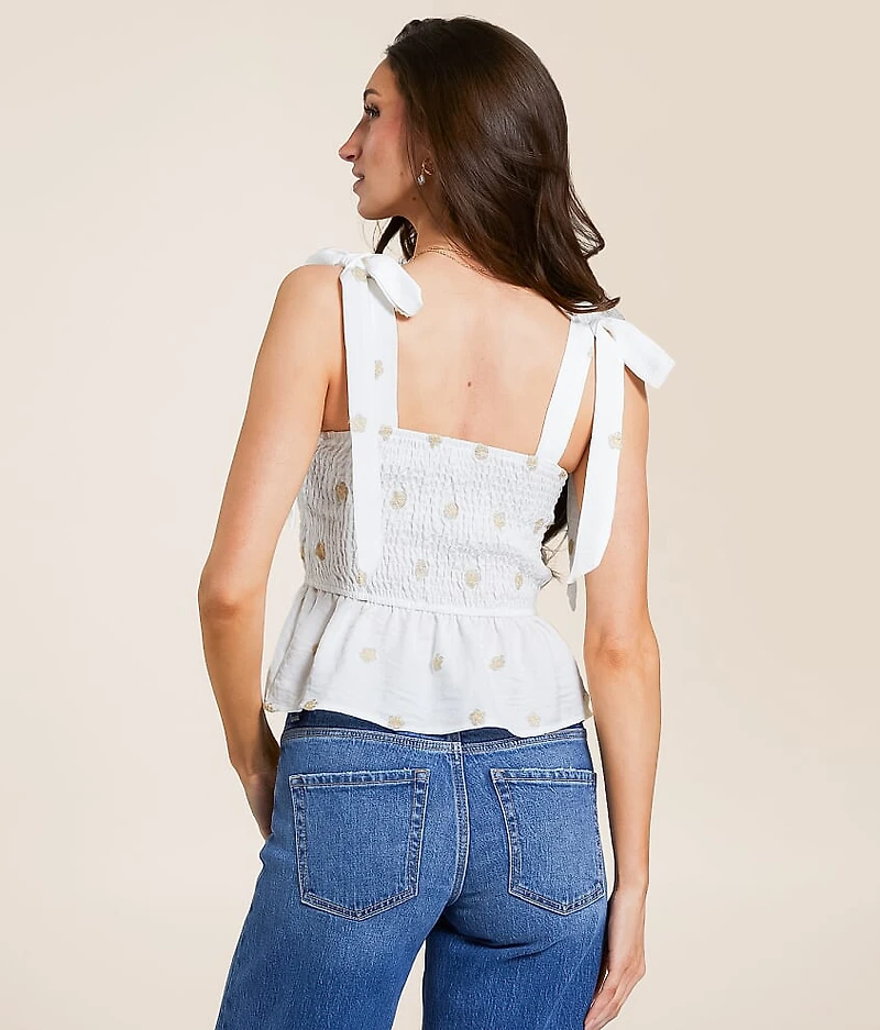 Floral Peplum Tank Top