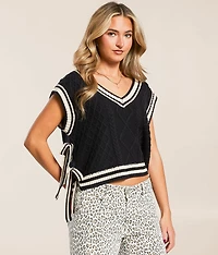 Blu Pepper Cable Knit Boxy Sweater