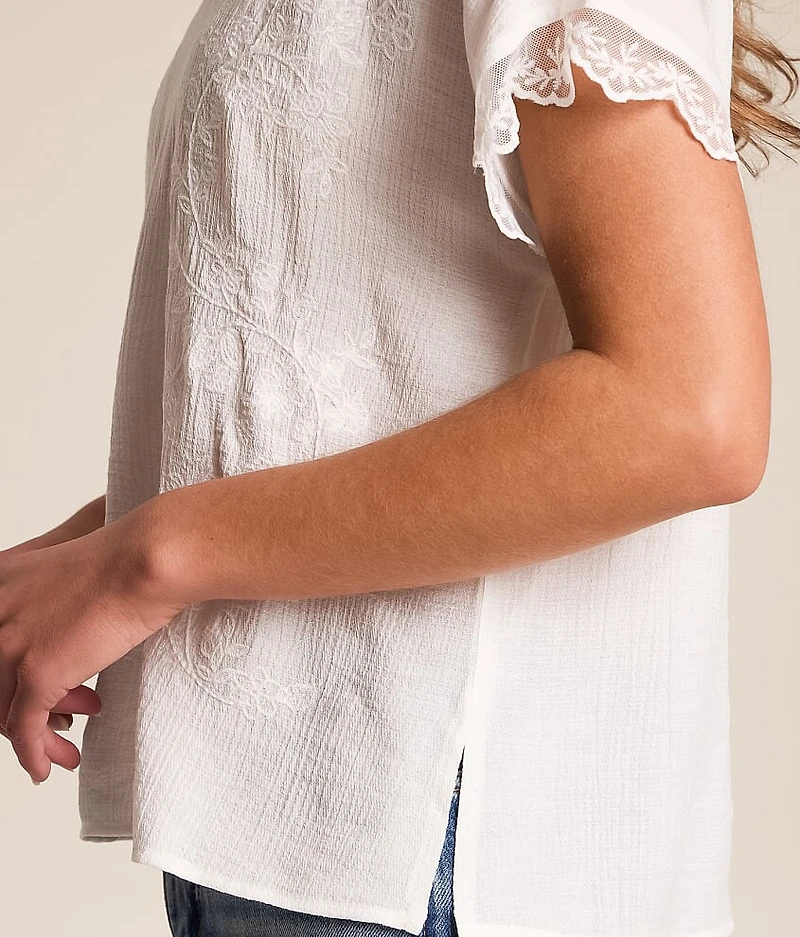 Floral Embroidered Top