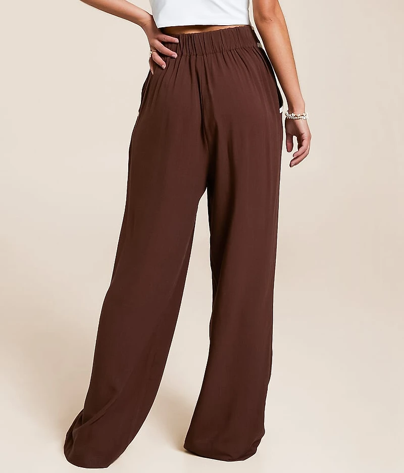 Contrast Trim Wide Leg Trouser Pant