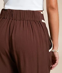 Contrast Trim Wide Leg Trouser Pant