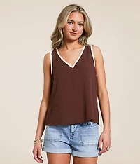 Contrast Trim Tank Top