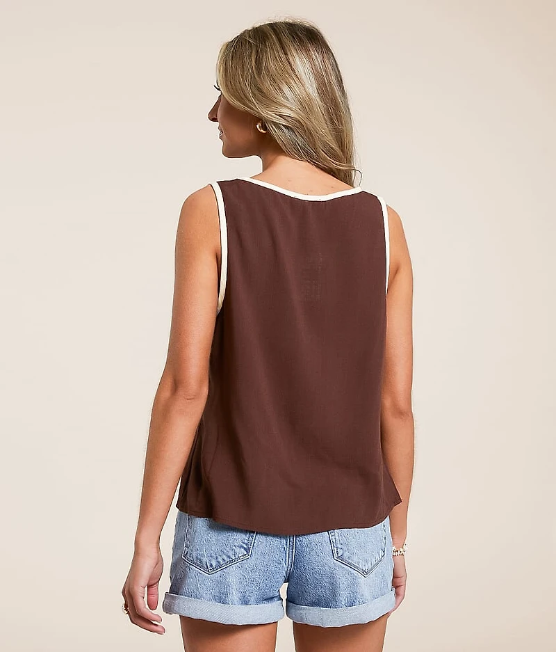 Contrast Trim Tank Top