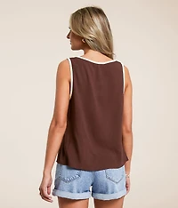 Contrast Trim Tank Top