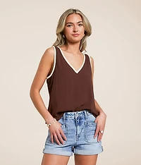 Contrast Trim Tank Top