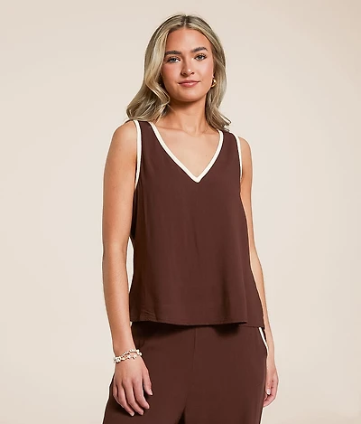Contrast Trim Tank Top