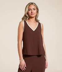 Contrast Trim Tank Top