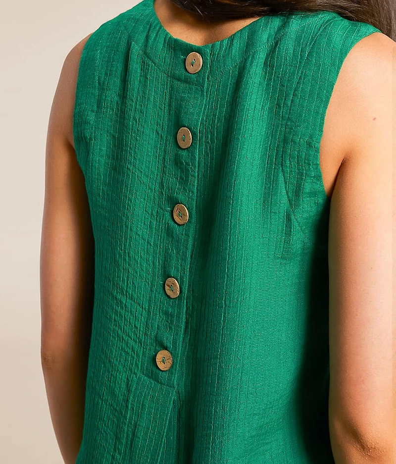 Back Button Tank Top