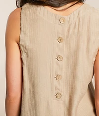 Back Button Tank Top