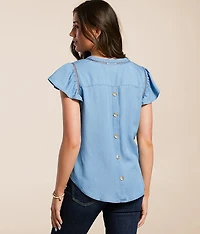 Flowy Chambray Top