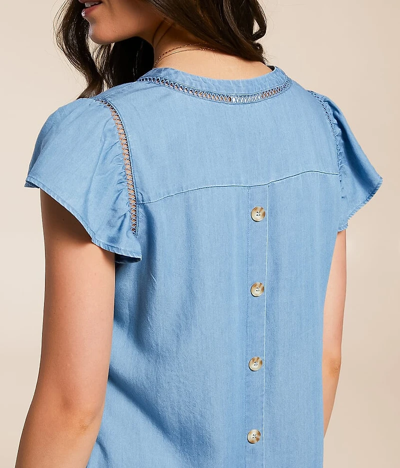 Flowy Chambray Top