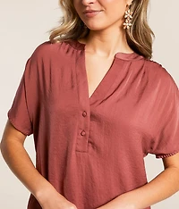 Satin Henley