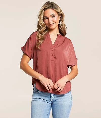 Satin Henley