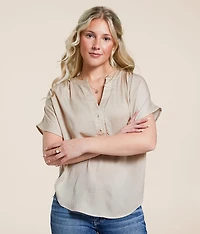 Satin Henley