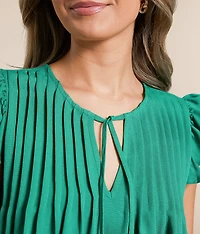 Ruffle Front Tie Top