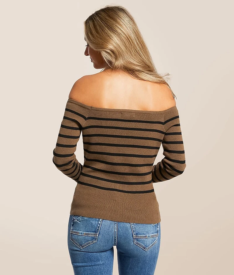 Striped Off The Shoulder Top