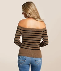 Striped Off The Shoulder Top