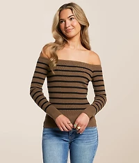Striped Off The Shoulder Top