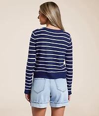 Striped Cardigan Sweater