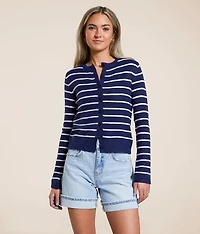 Striped Cardigan Sweater