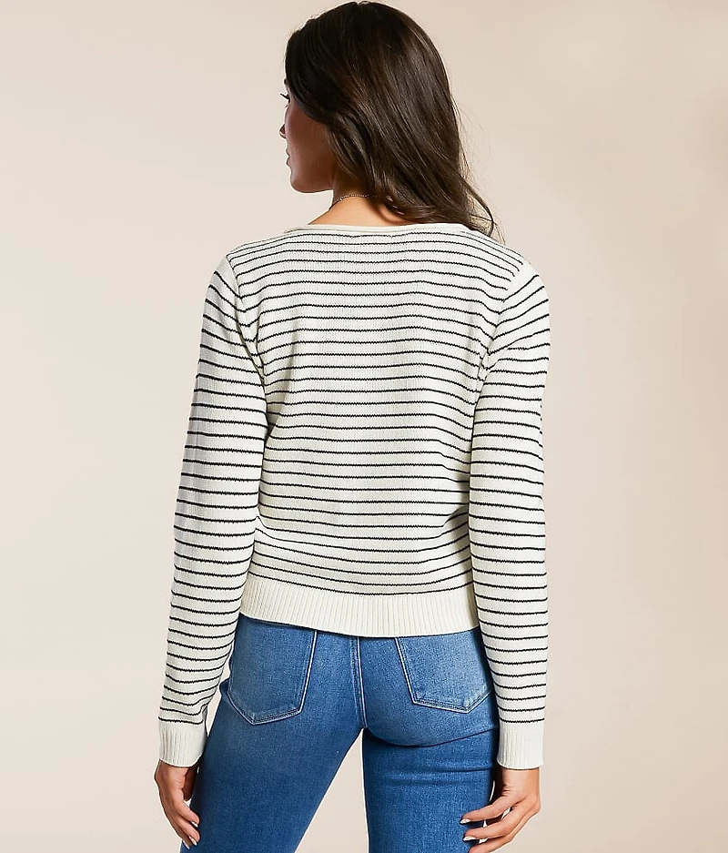 Striped Cardigan Sweater
