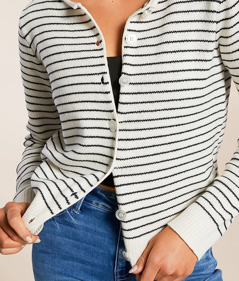 Striped Cardigan Sweater