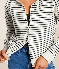 Striped Cardigan Sweater