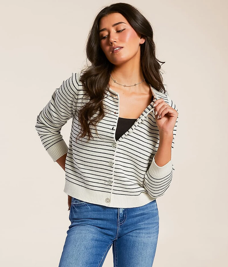 Striped Cardigan Sweater