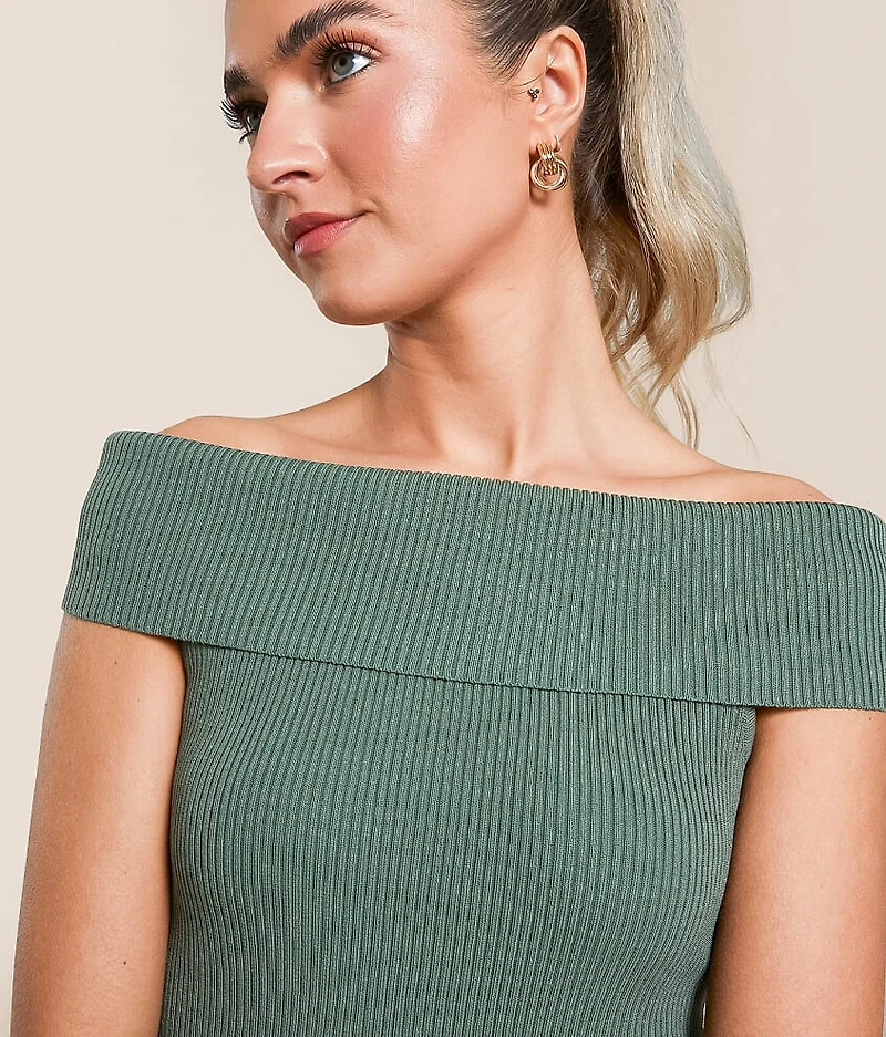 Foldover Off The Shoulder Top