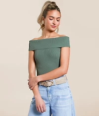 Foldover Off The Shoulder Top