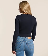Ribbed Knit Cropped Top