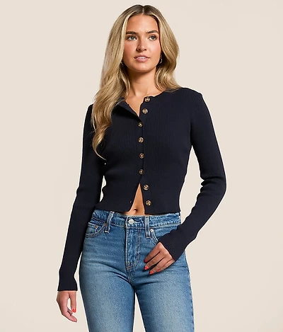 Ribbed Knit Cropped Top