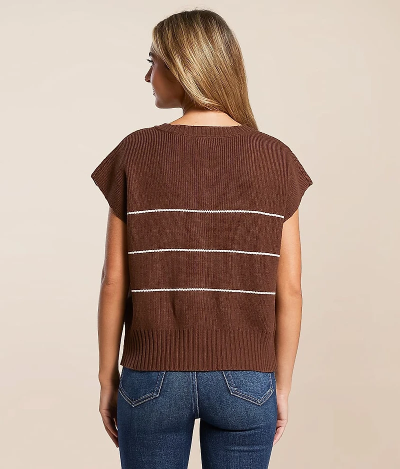 Striped Boxy Sweater Vest