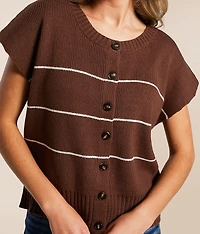Striped Boxy Sweater Vest