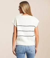 Striped Boxy Sweater Vest