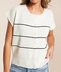 Striped Boxy Sweater Vest