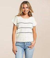 Striped Boxy Sweater Vest