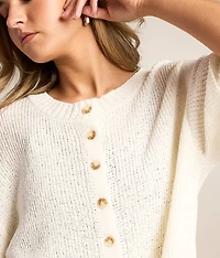 Boxy Cropped Cardigan Sweater