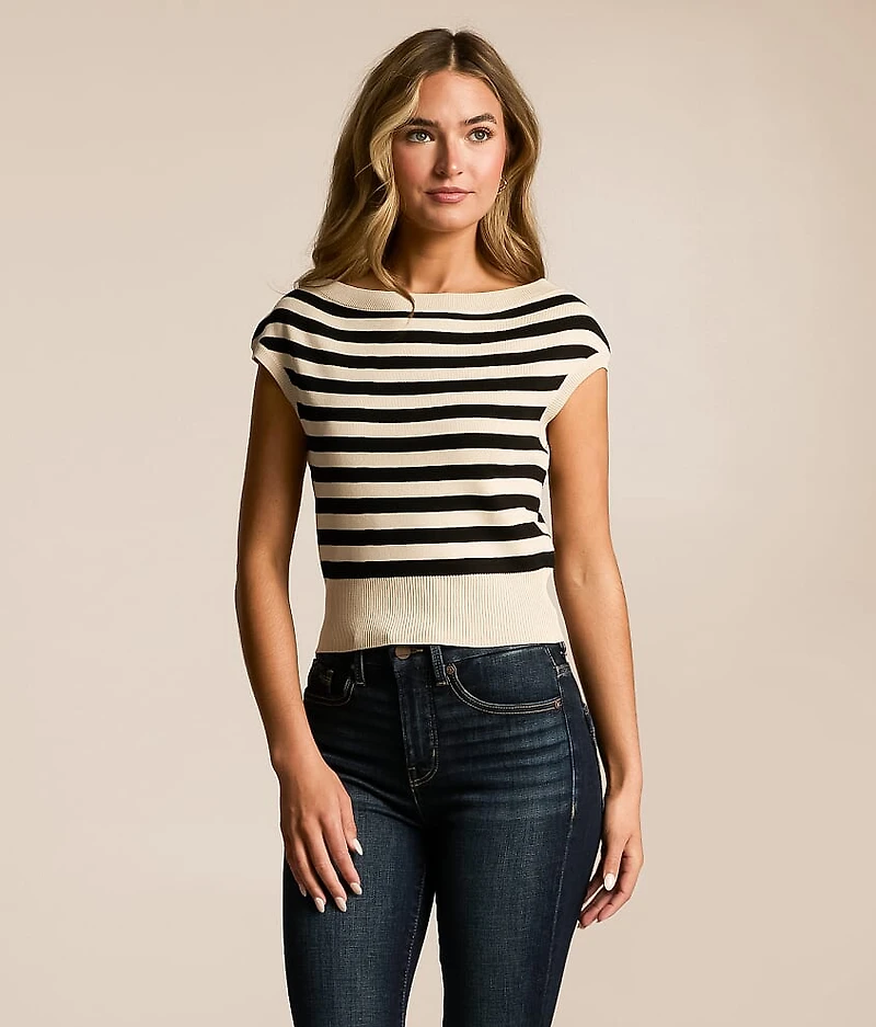Striped Boatneck Top