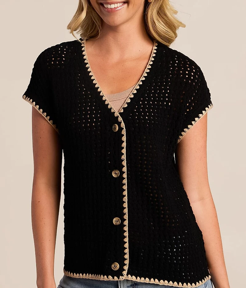 Whipstitch Cardigan Sweater