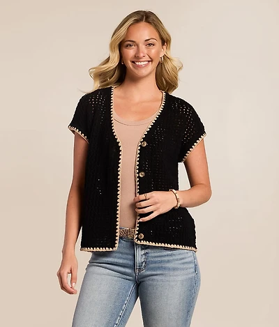 Whipstitch Cardigan Sweater