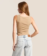 Studded Asymmetrical Tank Top
