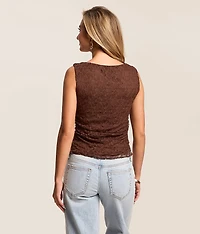 High Neck Lace Tank Top